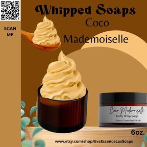 Whipped Soap, Coco Scent, Bath & Body, Spa Gift, Shaving Cream, Mom Soap, 6oz